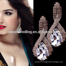 2015 gold earring, women crystal earrings, fashion earring